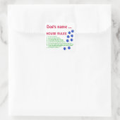 Hondenhuisregels - regels om naar te leven vierkante sticker (Tas)