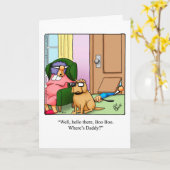 Hondenhumor Blank Wenskaart Kaart (Gele Bloem)