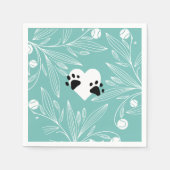 Hondenhuwelijk uit liefde voor puppy's servet (Voorkant)