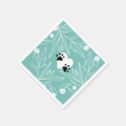 Hondenhuwelijk uit liefde voor puppy's servet (Hoek)