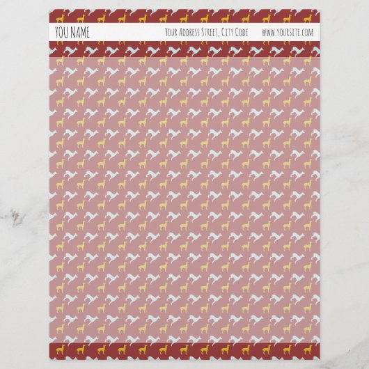 Hondenjaar2018 Honden Patroon Gepersonaliseerde br Briefhoofd (Voorkant)