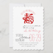 Hondenjaar Rode Ei en Ginger Party Baby Uitnodigen Kaart (Voorkant)