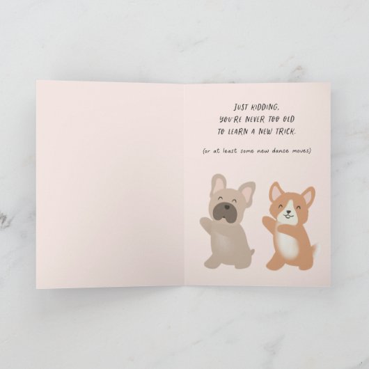 Hondenjaren Dansen Honden Funny Verjaardag Kaart (Binnen)
