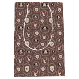 Hondenjongeren Print Cadeaubagage Medium Cadeauzakje