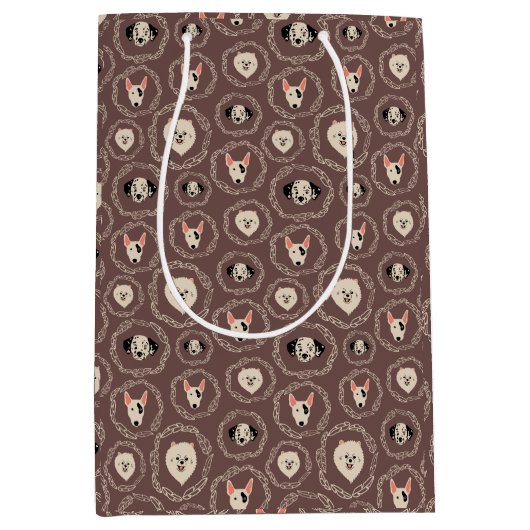 Hondenjongeren Print Cadeaubagage Medium Cadeauzakje (Voorkant)