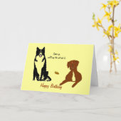 Hondenkaart, grappig. kaart (Gele Bloem)