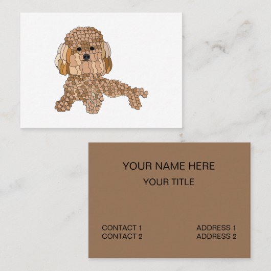 Hondenkapper voor Poodles Visitekaartje (Voorkant / Achterkant)