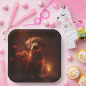 Hondenkartonnen doosjes Bloem Papieren Bordje (Feest)