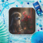 Hondenkartonnen doosjes Bloem Papieren Bordje (Feest)