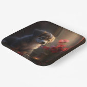 Hondenkartonnen doosjes Bloem Papieren Bordje (Gebogen)