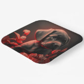 Hondenkartonnen doosjes Bloem Papieren Bordje (Gebogen)