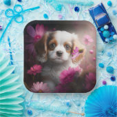 Hondenkartonnen doosjes Bloem Papieren Bordje (Feest)