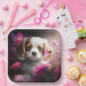 Hondenkartonnen doosjes Bloem Papieren Bordje (Feest)