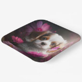 Hondenkartonnen doosjes Bloem Papieren Bordje (Gebogen)