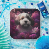 Hondenkartonnen doosjes Bloem Papieren Bordje (Feest)