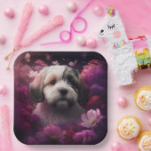 Hondenkartonnen doosjes Bloem Papieren Bordje (Feest)