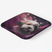 Hondenkartonnen doosjes Bloem Papieren Bordje (Gebogen)