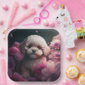 Hondenkartonnen doosjes Bloem Papieren Bordje (Feest)