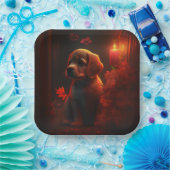 Hondenkartonnen doosjes Bloem Papieren Bordje (Feest)