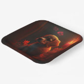 Hondenkartonnen doosjes Bloem Papieren Bordje (Gebogen)