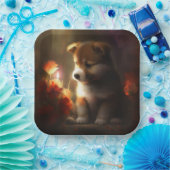 Hondenkartonnen doosjes Bloem Papieren Bordje (Feest)