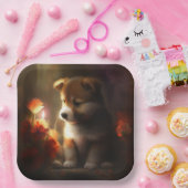 Hondenkartonnen doosjes Bloem Papieren Bordje (Feest)