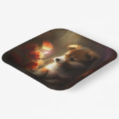 Hondenkartonnen doosjes Bloem Papieren Bordje (Gebogen)