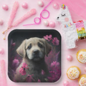 Hondenkartonnen doosjes Bloem Papieren Bordje (Feest)