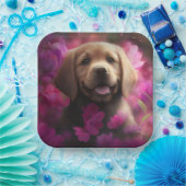 Hondenkartonnen doosjes Bloem Papieren Bordje (Feest)