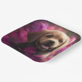 Hondenkartonnen doosjes Bloem Papieren Bordje (Gebogen)