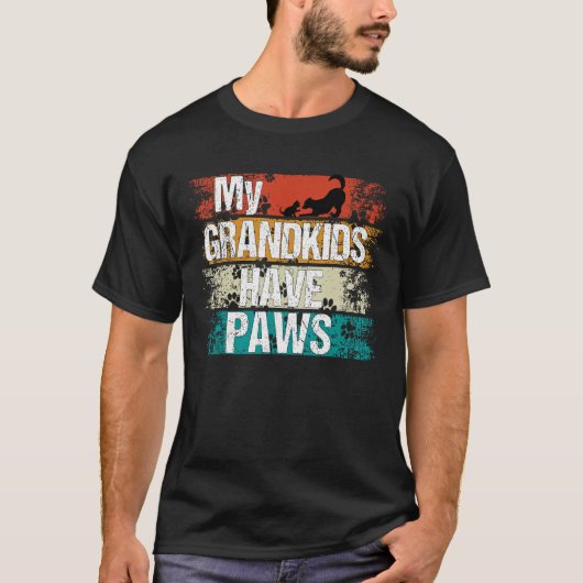 Hondenkat Grootmoeder Mijn kleinkinderen hebben p T-shirt (Voorkant)