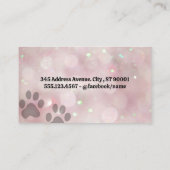 Hondenkat lachend | Schaar | Bokeh Visitekaartje (Achterkant)