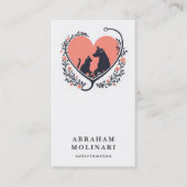 Hondenkat Stethoscoop Logo Dierenarts Afspraak Visitekaartje (Voorkant)