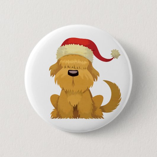 Hondenkerst  ronde button 5,7 cm (Voorkant)