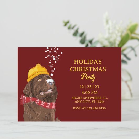 Hondenkerstfeest Kaart (Staand voorkant)