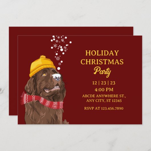 Hondenkerstfeest Kaart (Voorkant / Achterkant)