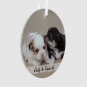 Hondenkerstversiering Acrylic Voeg foto toe Ornament (voorkant)