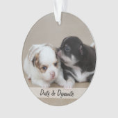 Hondenkerstversiering Acrylic Voeg foto toe Ornament (voorkant)