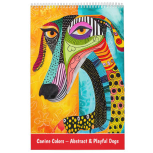 Hondenkleuren – Abstracte & Speelse Honden Kalender