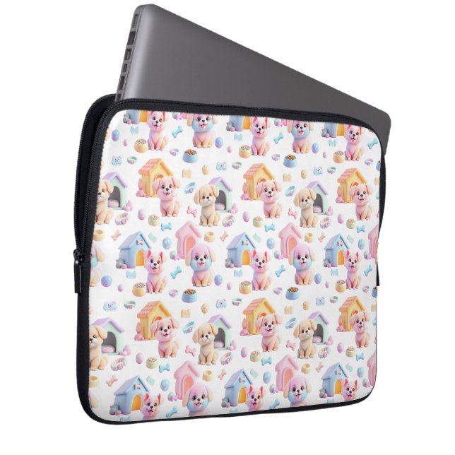 Hondenknuffel  laptop sleeve (Voorkant Rechts)