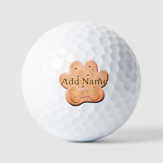 Hondenkoekjes Pawprint en Bone Art Golfballen (Voorkant)