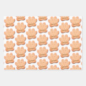 Hondenkoekjes Pawprint en Bone Art Inpakpapier Vel (Voorkant 3)