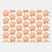 Hondenkoekjes Pawprint en Bone Art Inpakpapier Vel (Voorkant)