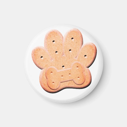 Hondenkoekjes Pawprint en Bone Art Magneet (Voorkant)