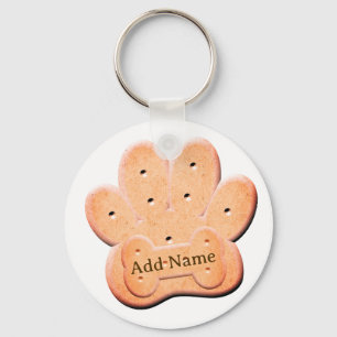 Hondenkoekjes Pawprint en Bone Art Sleutelhanger