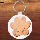 Hondenkoekjes Pawprint en Bone Art Sleutelhanger (Achterkant)