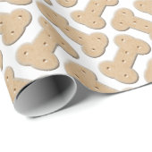 Hondenkoekjesbotpatroon Cadeaupapier (Rol Hoek)