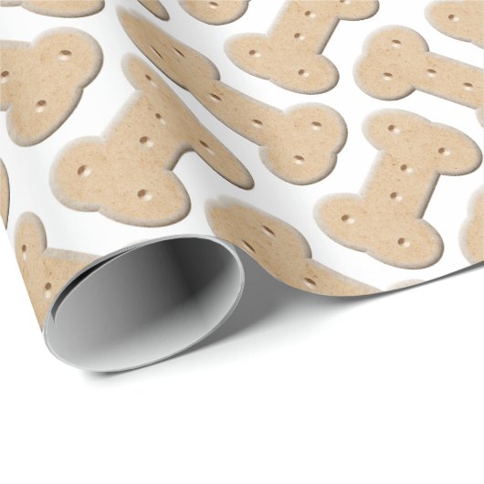 Hondenkoekjesbotpatroon Cadeaupapier (Rol Hoek)