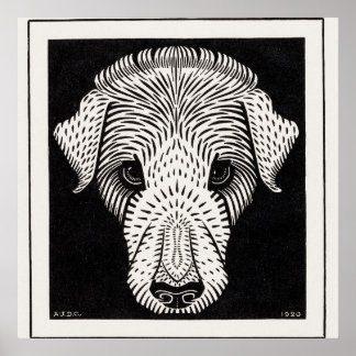 Hondenkop (1920) door Julie de Graag (1877-1924) Poster
