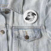 Hondenkop, Manga Knop Ronde Button 5,7 Cm (In situ)